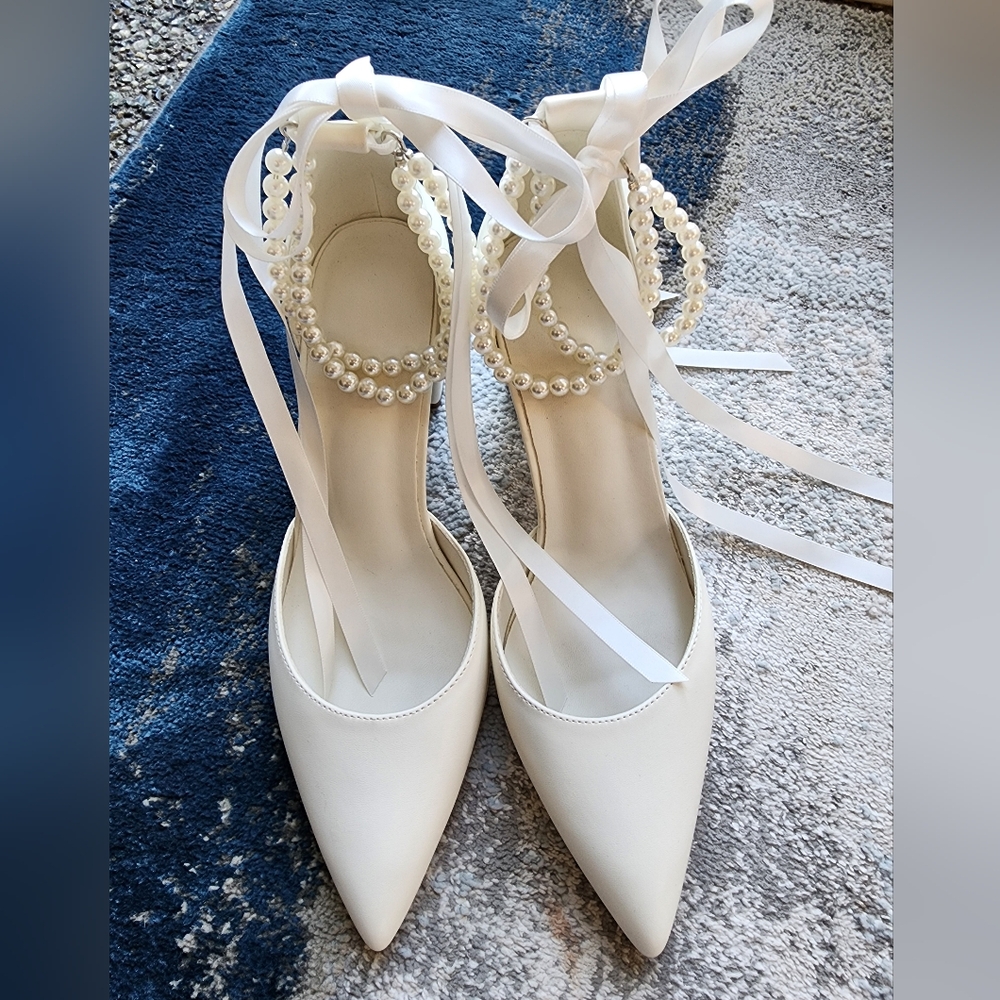 White Pearl Heels